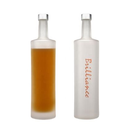 750ml 긴 목 실린더 푸른 색 페인트 유리 술 위스키 보드카 음료 병