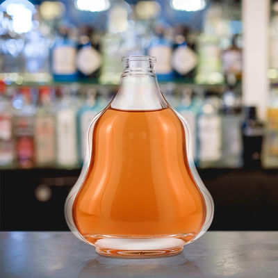 산성 에치 표면 처리 500ml 맑은 유리 병 보드카 브랜디 위스키