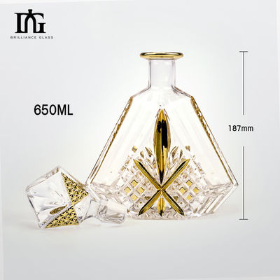 납 없는 와인 병 유리 650ml 블랙 맥주 병 코크 위스키 디칸터 세트