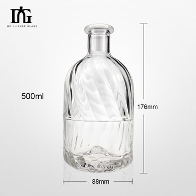 CORK 밀폐형 500ml 녹화 독특한 모양의 유리 병 럼 진 브랜디 스피어