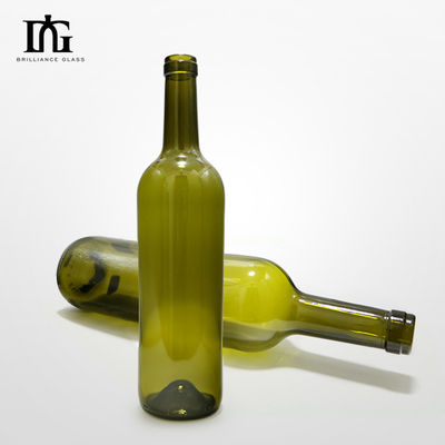 750ml 700ml 레드 와인 유리 병 수축 필름과 유리 표면 처리