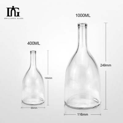 250ml/500ml/700ml/750ml 용량 둥근 유리 술 병 코크 밀폐 유형