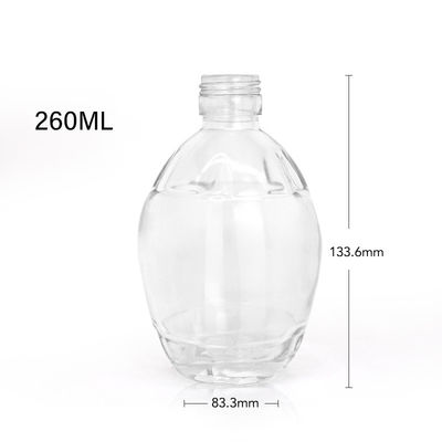 250ml 375ml 700ml 유리 목걸이 메이플 시럽 병 손잡이가 있는 평면 시럽 분배기