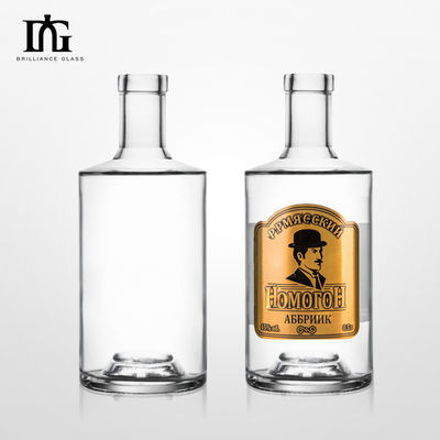 500ml 700ml 750ml 맞춤형 녹화 된 핫 스탬핑 라벨 음료용 유리 병