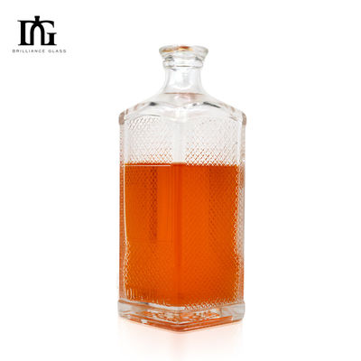 주문식 하단 유리 병 700ml 용량 술 위스키 보드카 진 테킬라