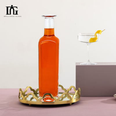 750ml 1000ml 위스키 럼 진 테킬라 유리 병 코크 stopper와 우아한 디자인