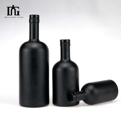 OEM/ODM 허용 클래식 모양 진 럼 유리 병 목장 캡 500ml 750ml