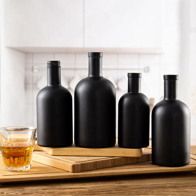 OEM/ODM 허용 클래식 모양 진 럼 유리 병 목장 캡 500ml 750ml