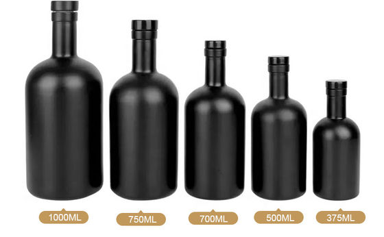 맑은 타원형 병 100ml 250ml 500ml 700ml 750ml 빈 와인 병 코크와 함께