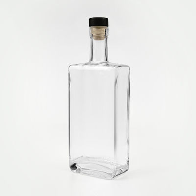 OEM/ODM 허용 50ml 100ml 200ml 500ml 광장 와인 유리 병 브랜디를 위해 보드카 위스키
