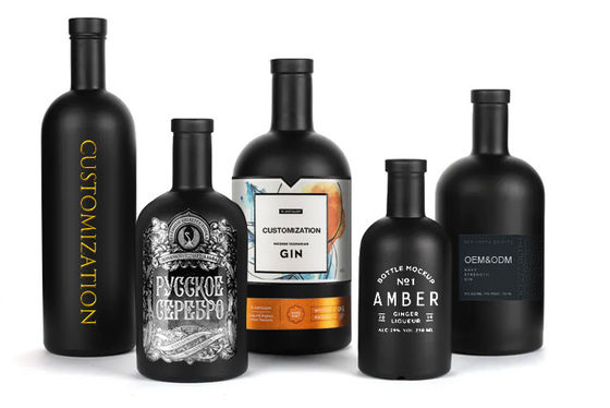 몸체 재료 유리 375ml 500ml 700ml 750ml 1l 노르딕 보드카 병 사용자 지정 로고