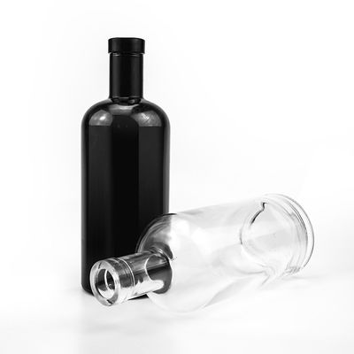 술 및 음료 700ml 투명한 위스키 보드카 알루미늄 코크로 포장 병