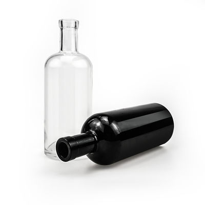 술 및 음료 700ml 투명한 위스키 보드카 알루미늄 코크로 포장 병