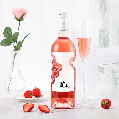 750ml 브랜디 및 리커용 맑은 빈 유리 병 사용자 지정 디자인