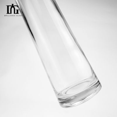 조각 표면 처리 750ml 500ml 350ml 위스키와 진을위한 유리 빈 병