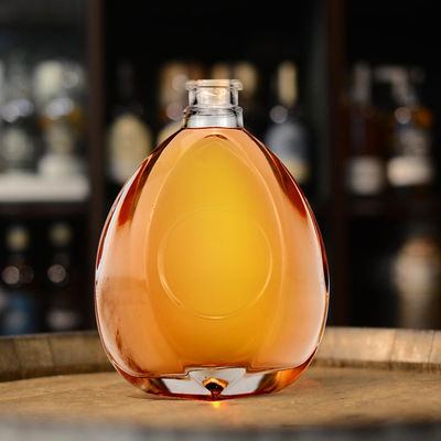 코크 밀폐 유형 위스키 보르본 보드카 700ml 750ml를위한 맑은 브랜디 유리 병