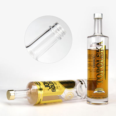 750ml 700ml 시카고 스타일 유리 와인 병 목재 코크 캡과 사용자 지정 로고