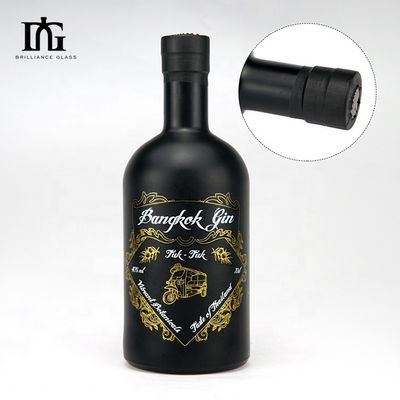 500ML 700ML 750ML 1000ML 보스턴 원형 플린트 유리 병