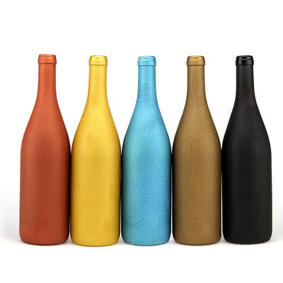 맞춤 매트 컬러 유리 와인 병 750ml 50cl 75cl 둥근 얼음 Vodka 술