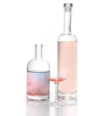 200ml 375ml 500ml 750ml 1000ml 둥근 유리 술병 코크 뚜?? 과 맞춤형 디자인