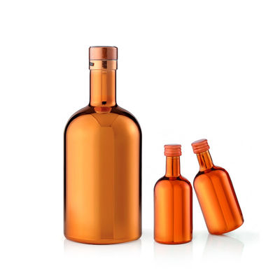 테킬라 빈 실린더 얼음 유리 보드카 병 500ml 750ml 1000ml 수용 가능한 로고