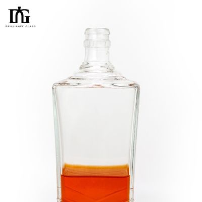 유리 목걸이 와인 브랜디 보드카 맑은 재사용 가능한 소형 음주 병 500ml 750ml