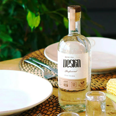 맞춤형 모양의 유리 기반 빈 스피릿 500ml 700ml 750ml 1 리터 진 병