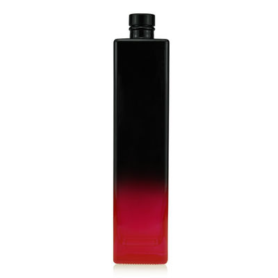음주 병 블랙 레드 페인팅 750ml 광 유리 주스 병 음료 코크 미니 와인