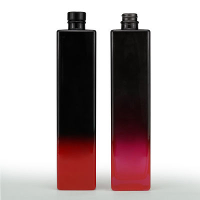 음주 병 블랙 레드 페인팅 750ml 광 유리 주스 병 음료 코크 미니 와인