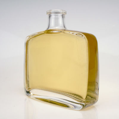 하이 플린트 사각형 맑은 500ml 유리 보드카 진 럼 테킬라 병 OEM/ODM