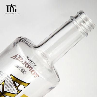 750ml 코크 알루미늄 캡과 인쇄 로고와 맞춤형 얼음 음료 유리 병