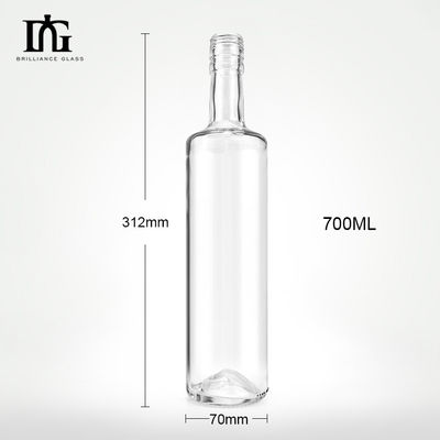 맞춤형 모양 700ml 750ml 1000ml 유리 몸 Vodka 술 진 빈 위스키 병