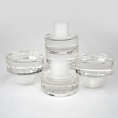 위스키 500ml 크리에이티브 디자인 유리 병 빨간 화산 덩어리 바닥과 유리 코크