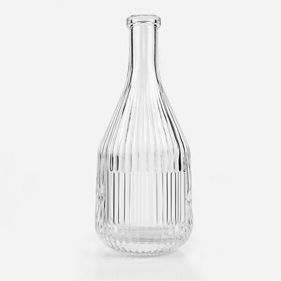 375ml 450ml 아이스 와인 병 음료용 코크와 곡선 모양의 유리 용기