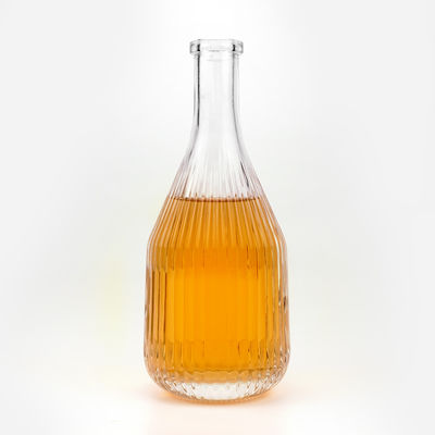 375ml 450ml 아이스 와인 병 음료용 코크와 곡선 모양의 유리 용기