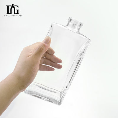 500ml 고사각형 맑은 유리병 소다 맞춤 코크 보드카 위스키 브랜디 병
