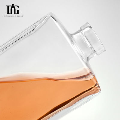 500ml 고사각형 맑은 유리병 소다 맞춤 코크 보드카 위스키 브랜디 병