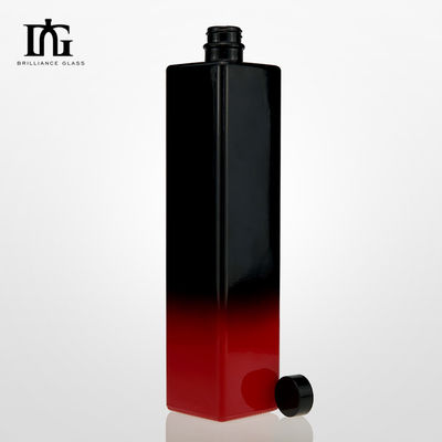 700ml/750ml 쿼드 와드카 병 끝 크리스탈 유리 사용자 지정 로고 및 스프레이 컬러 프로세스