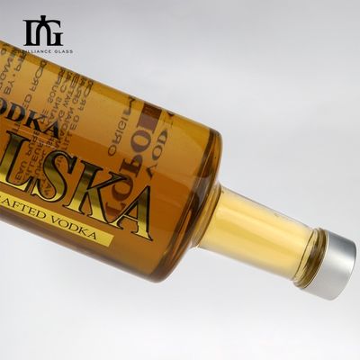 750ml 긴 목 실린더 푸른 색 페인트 유리 술 위스키 보드카 음료 병