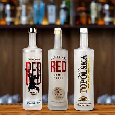 750ml 긴 목 실린더 푸른 색 페인트 유리 술 위스키 보드카 음료 병