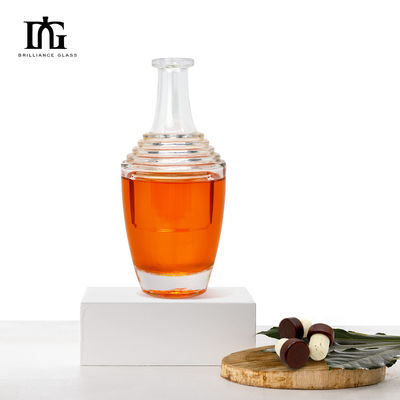 룸 위스키 보드카와 코크 봉호를 위한 200ml 독보적인 디자인 유리 병