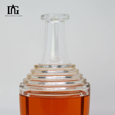룸 위스키 보드카와 코크 봉호를 위한 200ml 독보적인 디자인 유리 병