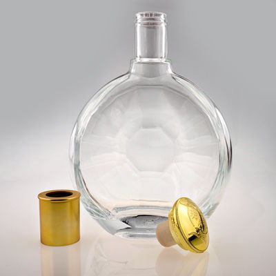 500ml 700ml 750ml 얼음 표면 취급을 위한 유리 병 진 보드카 위스키 음주