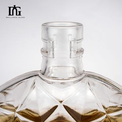 700ml 용량 코크 스크루 양쪽 맑은 유리 병 보드카 위스키 브랜디 럼