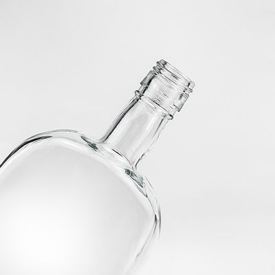 핫 스탬핑 500ML 빈 정사각형 어깨 유리 보드카 병