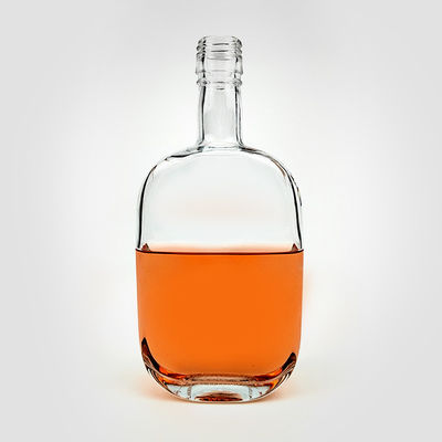 핫 스탬핑 500ML 빈 정사각형 어깨 유리 보드카 병