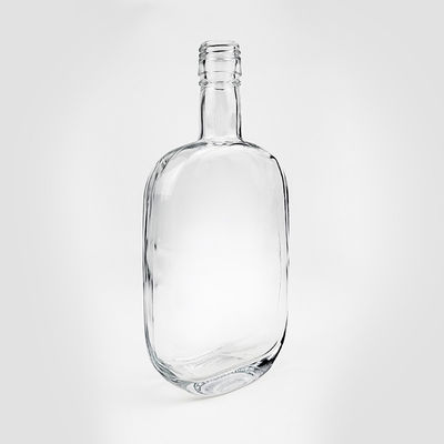 핫 스탬핑 500ML 빈 정사각형 어깨 유리 보드카 병
