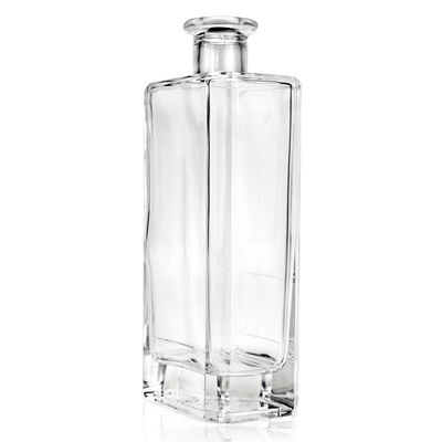 슬리크 스퀘어 디자인 700ml 유리병 보드카 위스키 럼 진 음료 와인 영