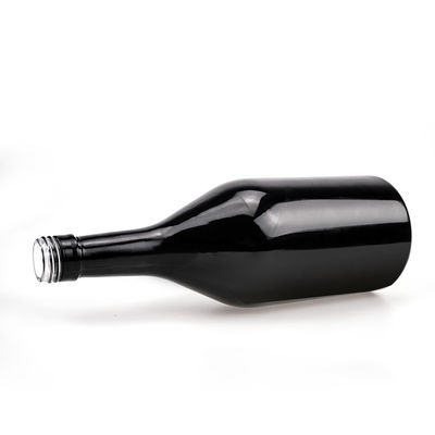 비어있는 블랙 페인팅 유리 병 위스키 보드카 500ml 1.75L 나사 캡 병