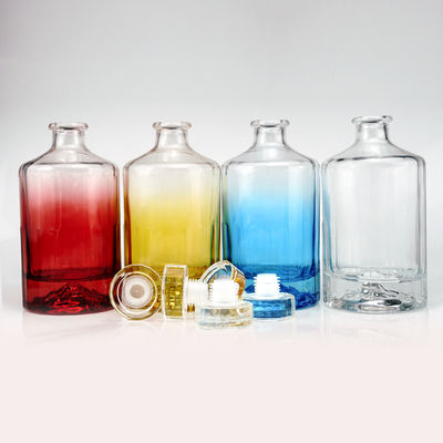 맑은 빈 유리 발카노 바닥 보드카 진 럼 테킬라 위스키 브랜디 스피릿 병 500ml 750ml